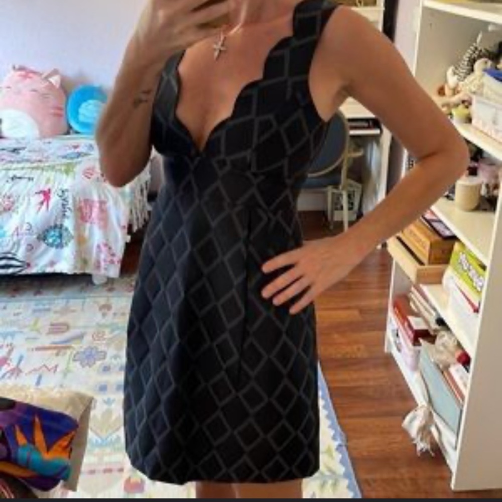 Privee Black Silk Mini Dress